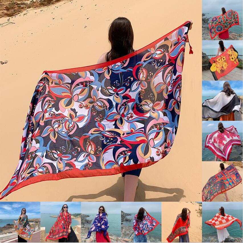 Linen Dress Wrap - Desert Sun Protection abito da spiaggia