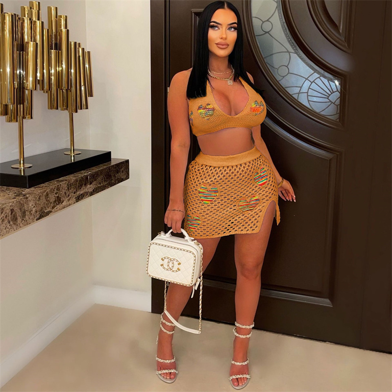 Set di gonne a 2 pezzi scavate - Crop Top Crochet recensione e prezzo