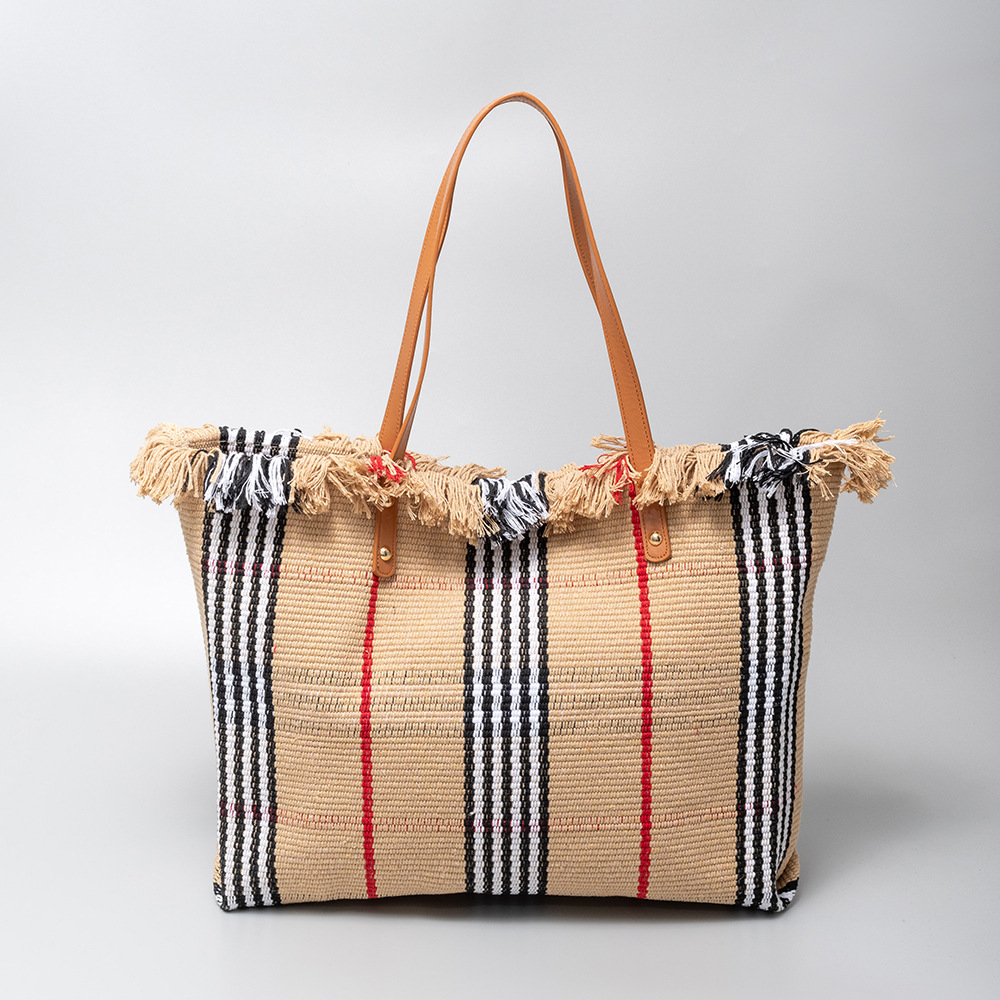 Borsa a mano a righe a contras - Tote Bag Beach recensione e prezzo