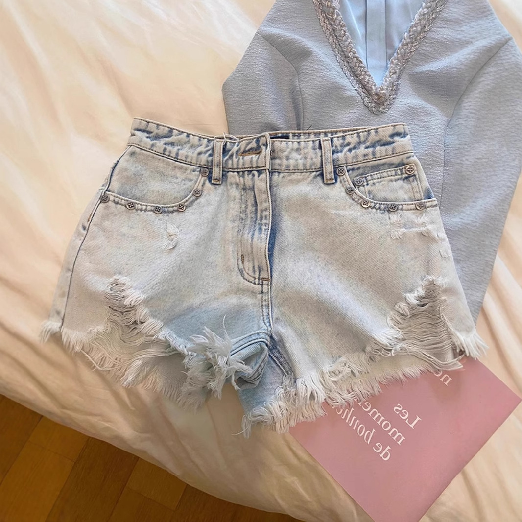 Shorts in denim da donna 2026  - Shorts Denim Frayed recensione e prezzo