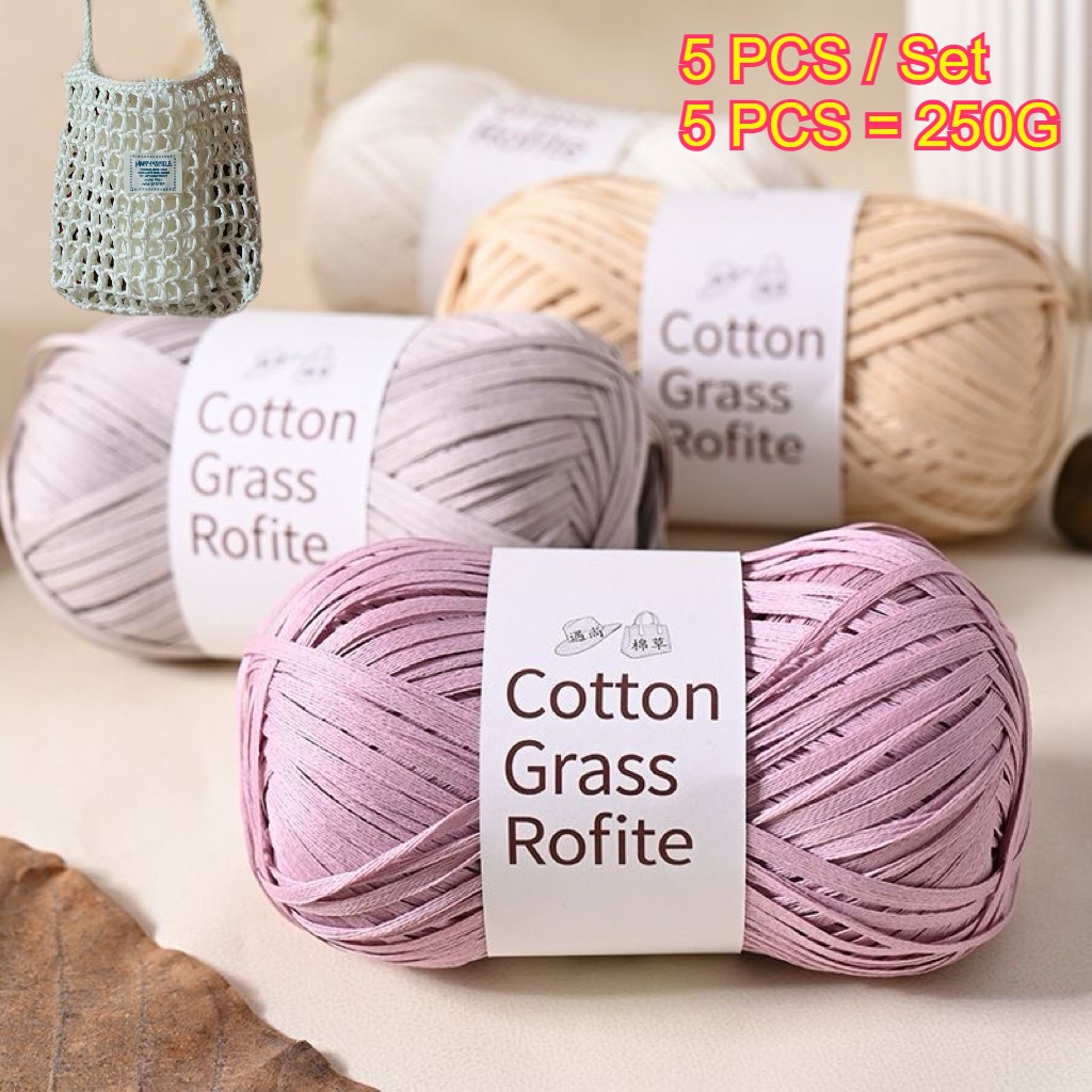 5 pezzi di filato in rafia da  - Crochet Bag Raffia recensione e prezzo